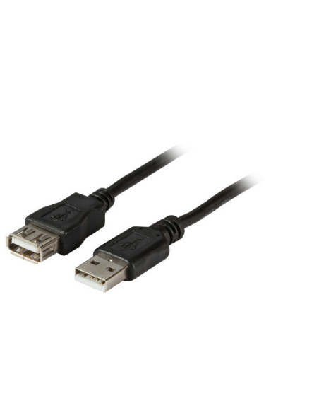 0,50 mt Cavo prolunga USB 2.0 Type A, nero, classico