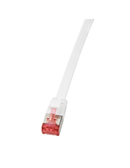 1,00 mt - Flat Cat.6 Shielded (PIMF), white