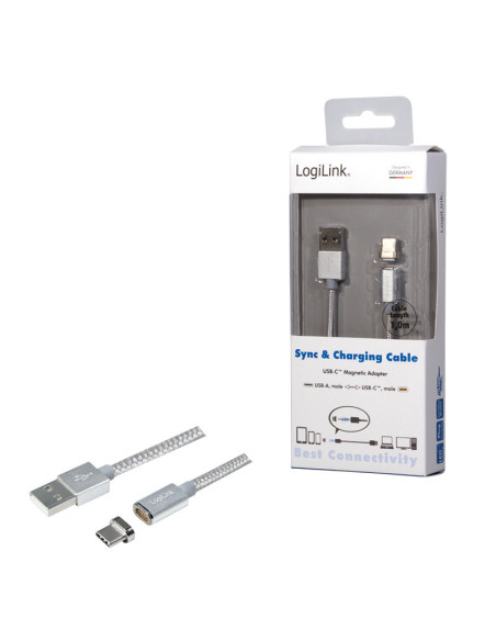 1,00 mt USB A - USB-C con magnetic adapter