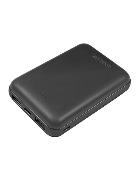 10.000 mAh, Mobile power bank, 2x USB output, black