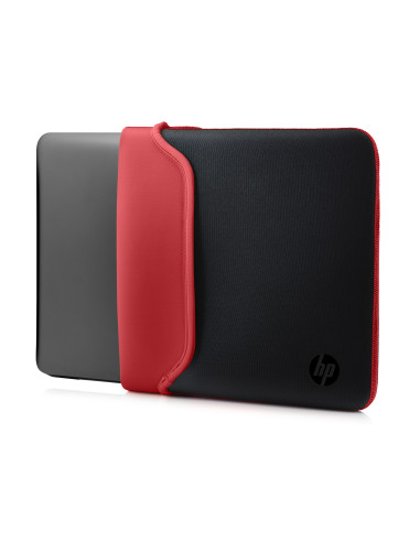 14" Sleeve per laptop Reversible, red/black, neoprene, double sided, HP