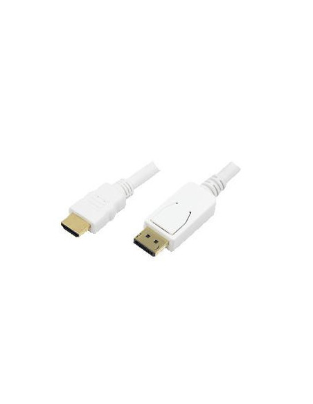 2,0 mt DisplayPort - HDMI, M/M bianco