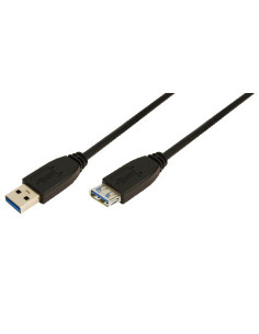 2,00 mt Prolunga USB 3.0 Type A M/F, Black