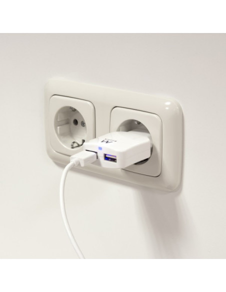 12W 2,4A 5V 2x USB, Bianco