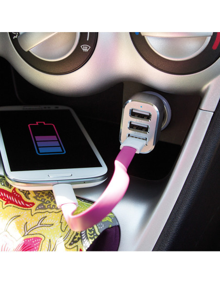 5.1A 5V 3x USB (2.1/2/1), Nero