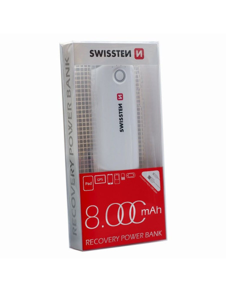 8.000 mAh, Li-Ion, 5V, 1xconnector, white