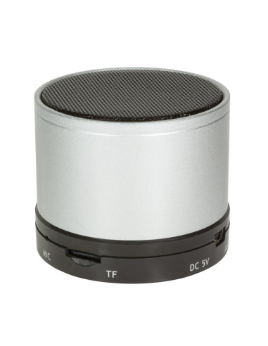 Bluetooth speaker con MP3 player e microfono, silver