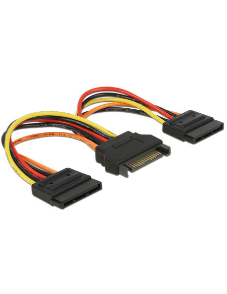 0,15 mt Cavo alimentazione 15pin M - 2x F