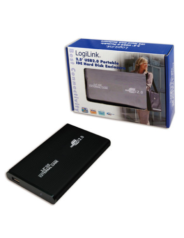 External HDD enclosure IDE, USB, black