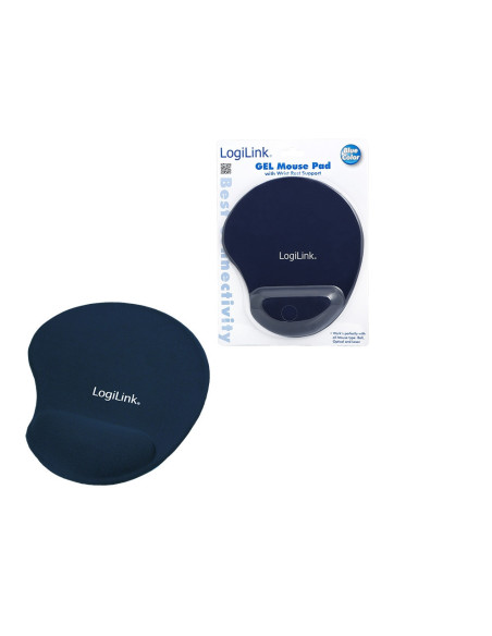 Mousepad with Gel Wrist Rest Support, Blue