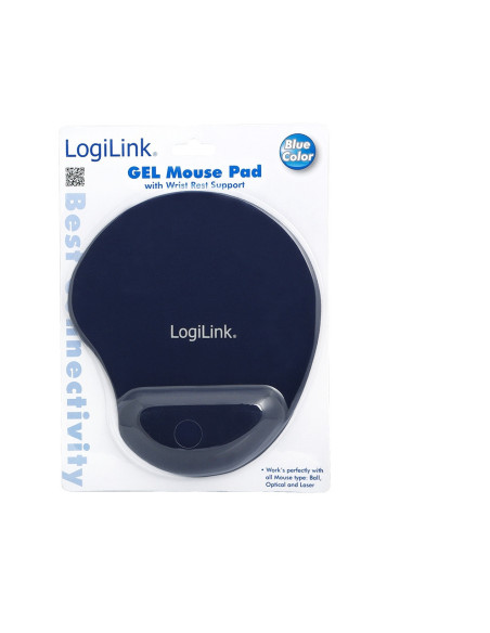 Mousepad with Gel Wrist Rest Support, Blue
