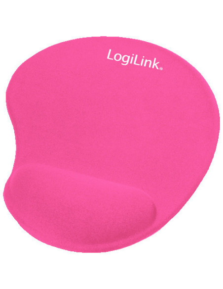 Mousepad with Silicone Gel Hand Rest, Pink