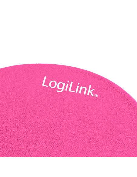 Mousepad with Silicone Gel Hand Rest, Pink