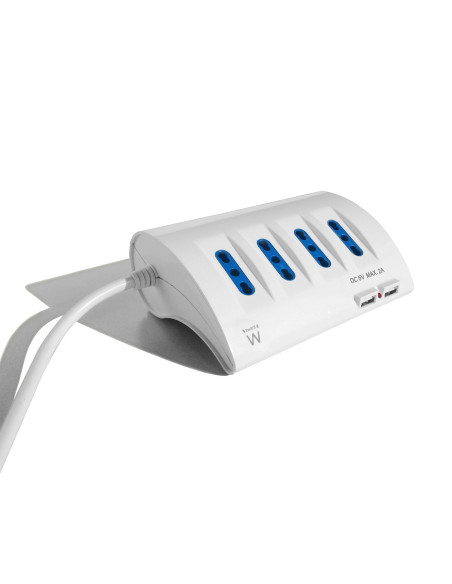 Multipresa da tavolo 6 posizioni + 2 USB