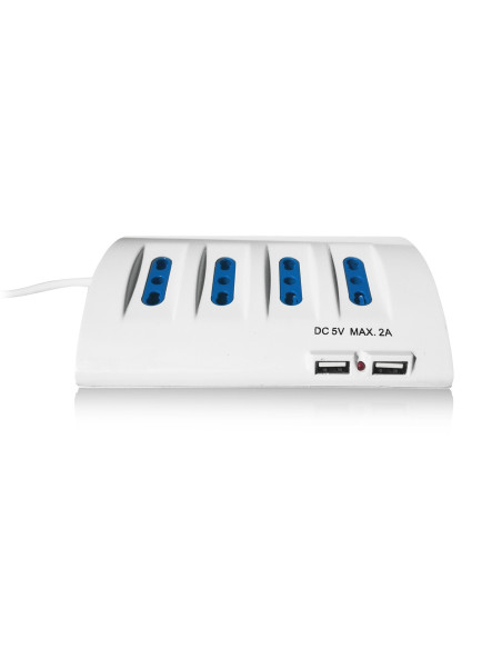 Multipresa da tavolo 6 posizioni + 2 USB