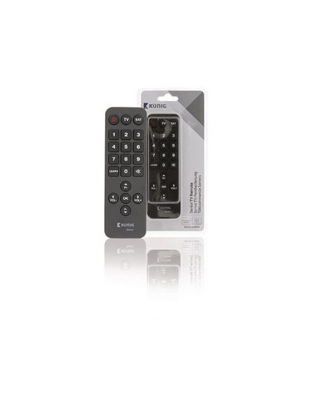Remote control, pre-programmed, 2xAAA/LR03, Universal, senior