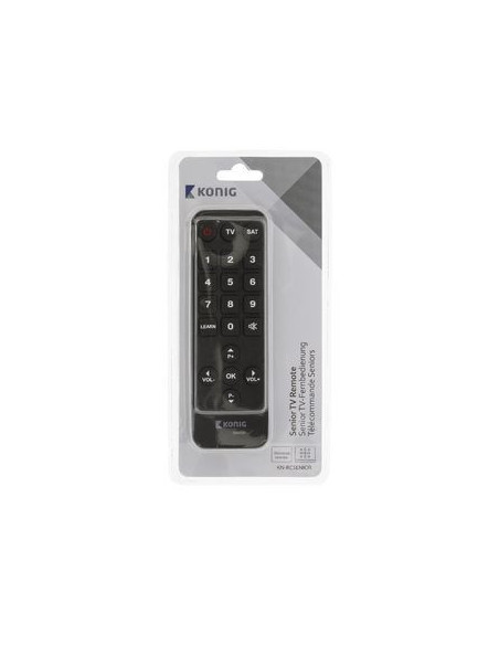 Remote control, pre-programmed, 2xAAA/LR03, Universal, senior