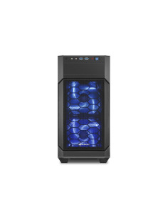 V1000 Window nero Micro-ATX Blue-Led 2