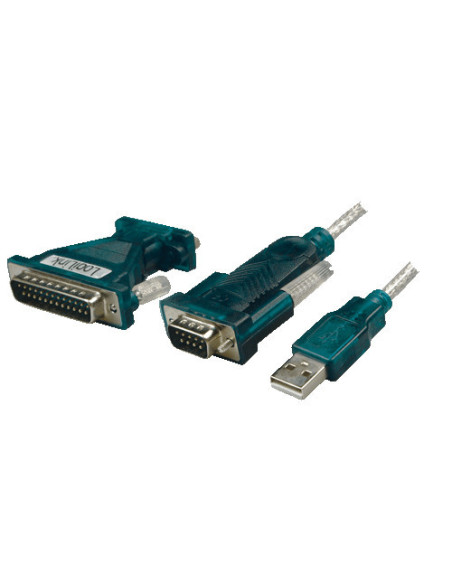 USB 2.0 - Serial Adapter, 9+25 Pin