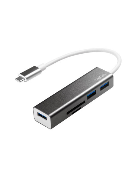 USB-C 3.0, 3-port hub con Card Reader
