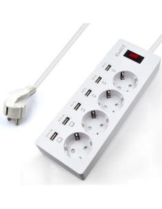 Multipla 4 posizioni + 6 Ricarica USB 2,4A 2
