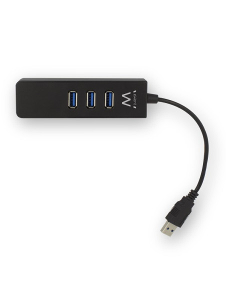 Hub 3 Porte USB 3.0 +  Porta Ethernet Black