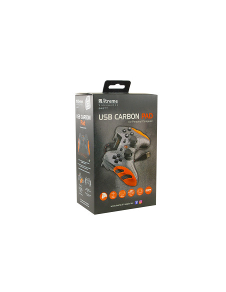 USB Carbon Pad PC/PS Nero/Arancio