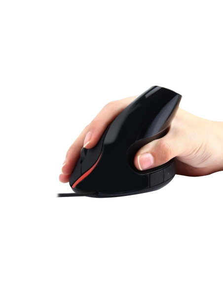 Verticale Ergonomico USB nero-rosso
