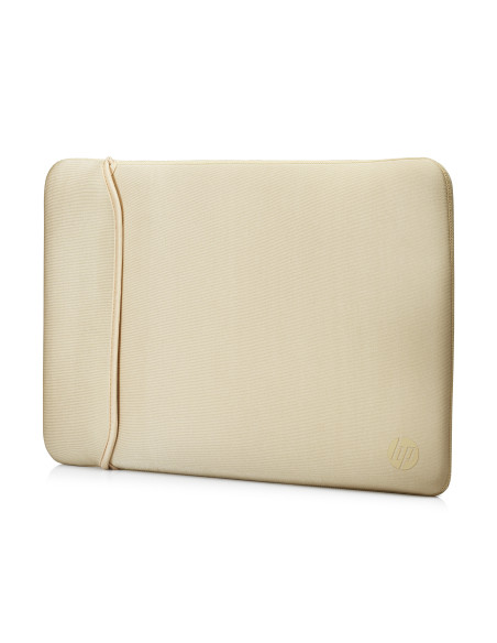 14" Sleeve for laptop, Reversible, gold/black, neoprene