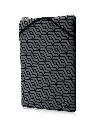 14", Sleeve for laptop, Reversible - Geometric, grey, neoprene
