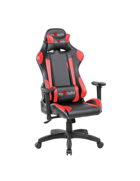 Gaming chair Red Fighter C8, black, removable pads, RGB backlighting