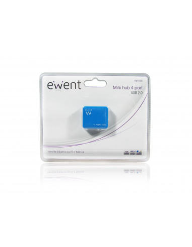 Mini Hub 4 Porte USB 2,0 blue