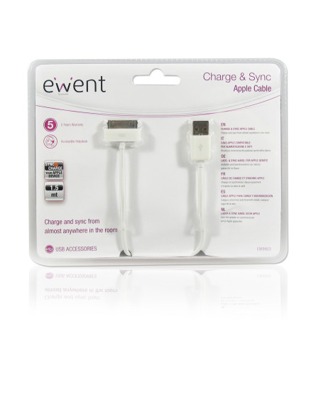 1,0 mt - Cavo 2,1A Apple Compatibile (iPad, iPhone, iPod) Dock 30 pin