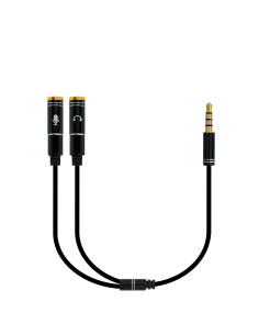 0,30 mt Cavo audio Jack 3.5 1xM-2xF Cuffie e Mic. in un solo jack 2