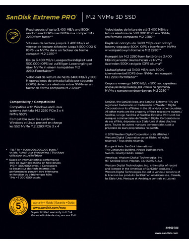 1TB Extreme PRO NVMe 3D SSD PCIe 3.0 x4