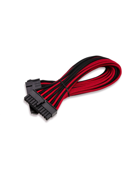 0,3 mt  ATX 24Pin F/M Nero/Rosso Tessuto