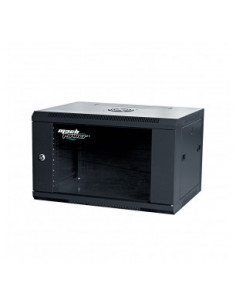 Wall mounted rack Black 6U
