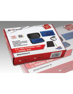 Storage Drive Enclosure 2.5" HDD USB 3,0 + Travel Bag Black/Blue 2