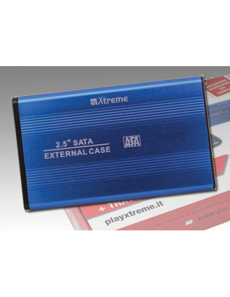 Storage Drive Enclosure 2.5" HDD  USB 3,0 + Travel Bag Black/Blue