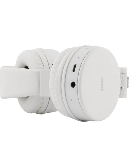 Cuffie Bluetooth, Pieghevoli On-Ear, Bianche