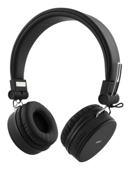 Cuffie Bluetooth, Pieghevoli On-Ear, Nere