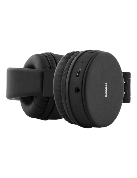 Cuffie Bluetooth, Pieghevoli On-Ear, Nere