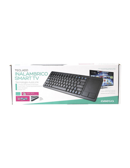 Omega OKB004BES keyboard RF Wireless con Touchpad Black