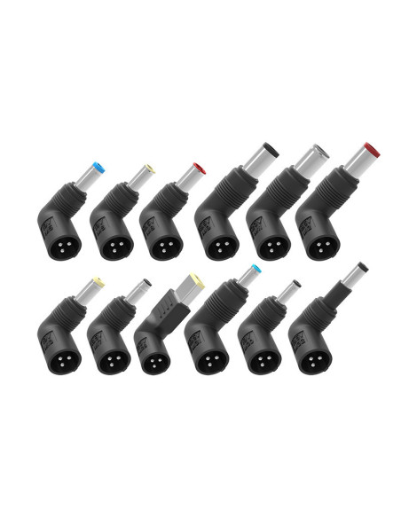 65W Alimentatore Universale per Notebook con 12 connetto 1xUSB-A(5V1A) 100/240V AC 15/20V DC Nero