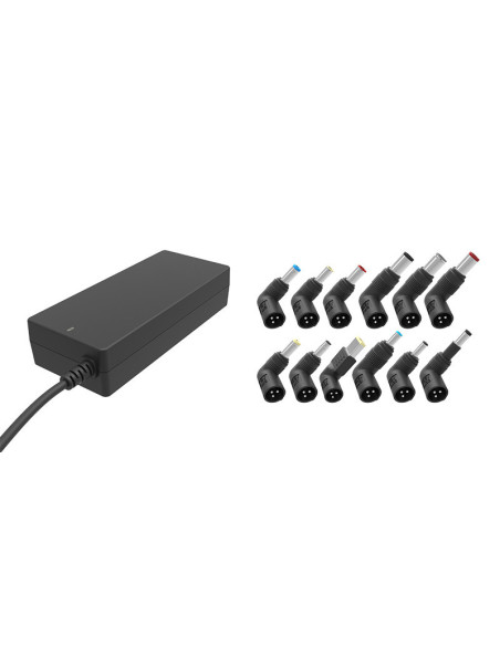 90W Alimentatore Universale per Notebook con 12 connettori  100/240V AC 15/20V DC Nero