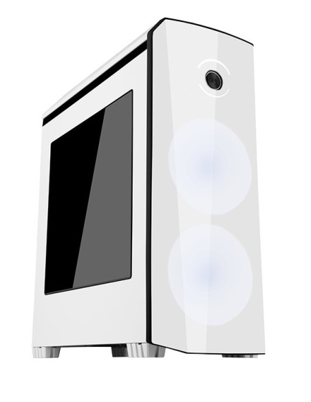 ORIGIN Black/White MidiTower 2x120mm Ventole Led Bianchi