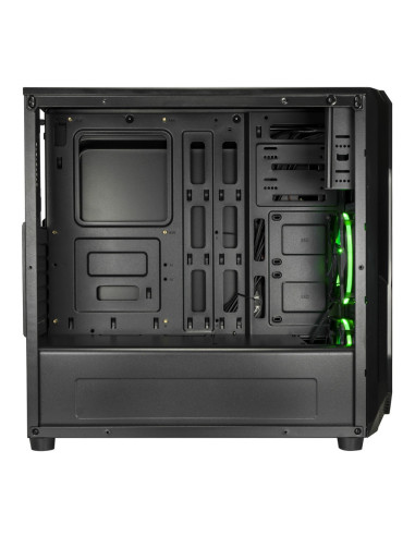 Blackdoom Black/Green 2 Ventole Halo Green 120mm, Card Reader, MidiTower