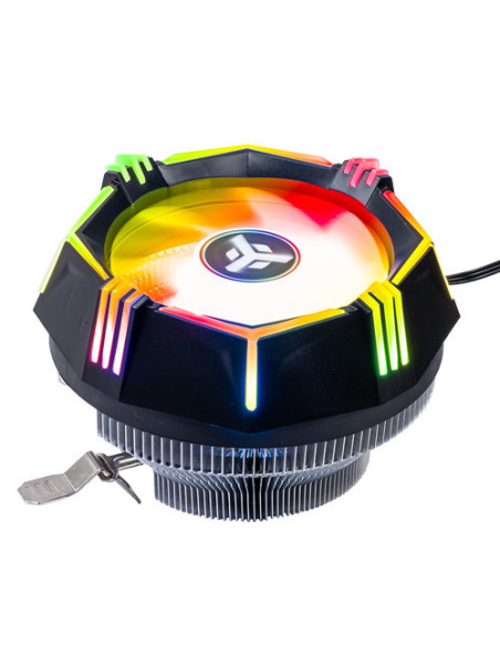 Dissipatore ad aria ICY-4LPR - Skt universale, 65W TDP, Low Profile, RGB Rainbow