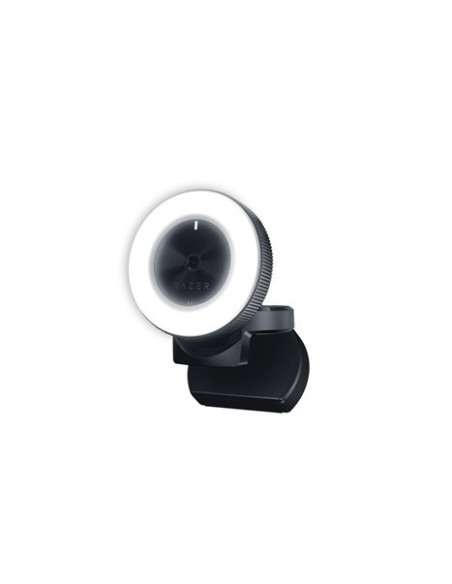 Kiyo webcam 2K con Luce ad Anello con Luminosità Regolabile, Microfono Incorporato, Autofocus Avanzato