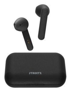 Earphones Bluetooth Stereo con Custodia di Ricarica, Semi-In-Ear, Matt Black